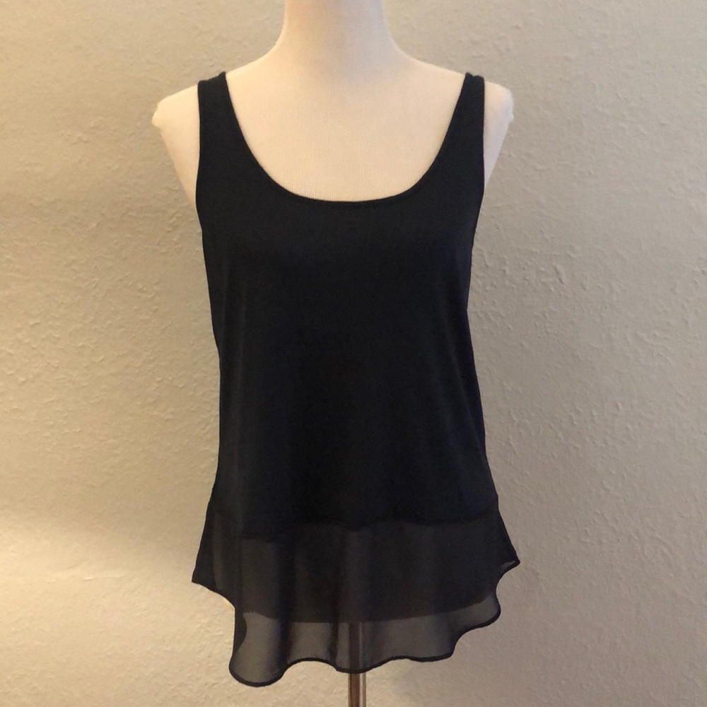 Navy blue tank with silk bottom